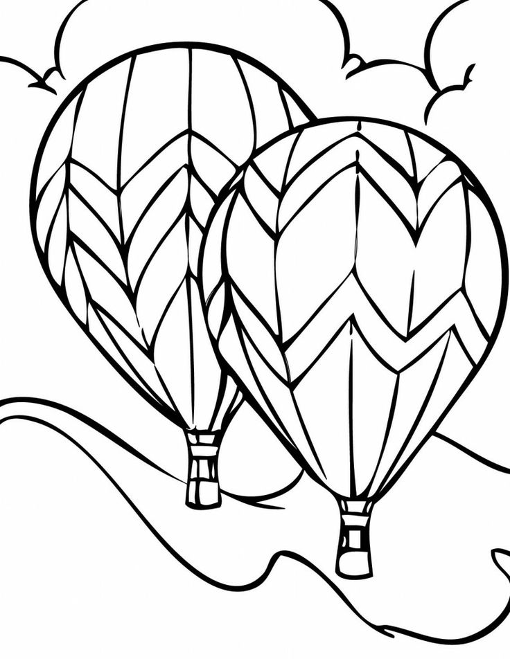 Plansa de colorat cu Balon Zburator 83 82